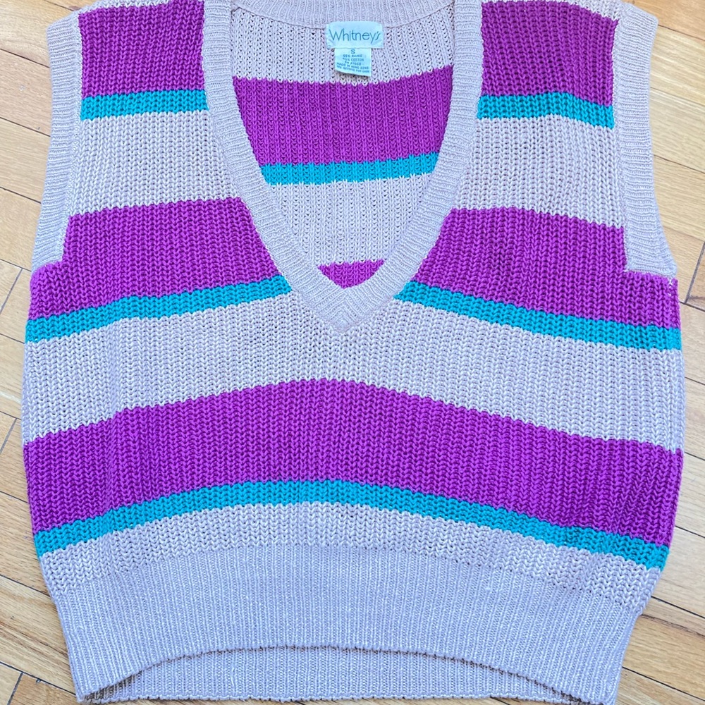 Vintage cotton-blend vest